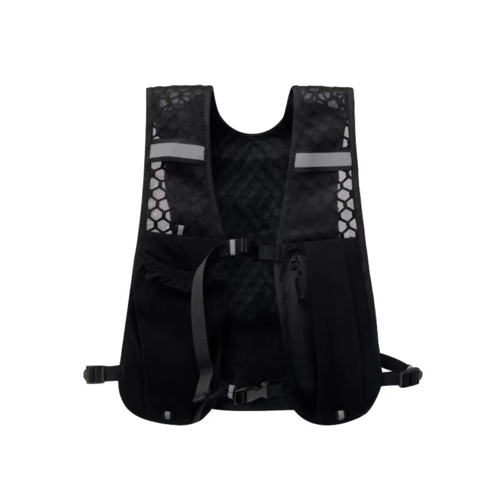 New Running Water Bottle Storage Vest Lightweight Running Vest Reflective Hydration Water Chest Pack with Phone Holder