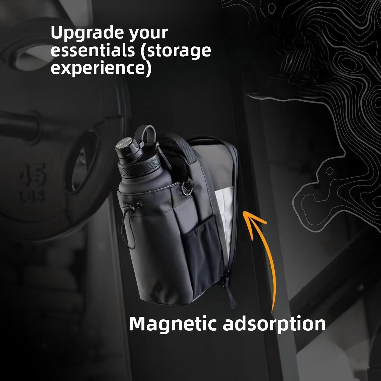 Magnetic Water Bottle Gym Bag