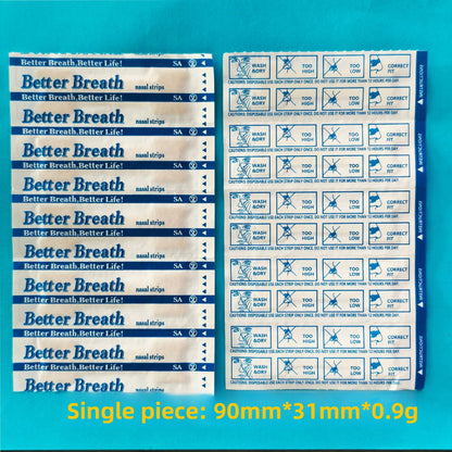 Nasal congestion relief, breathing aid and anti-snoring patch