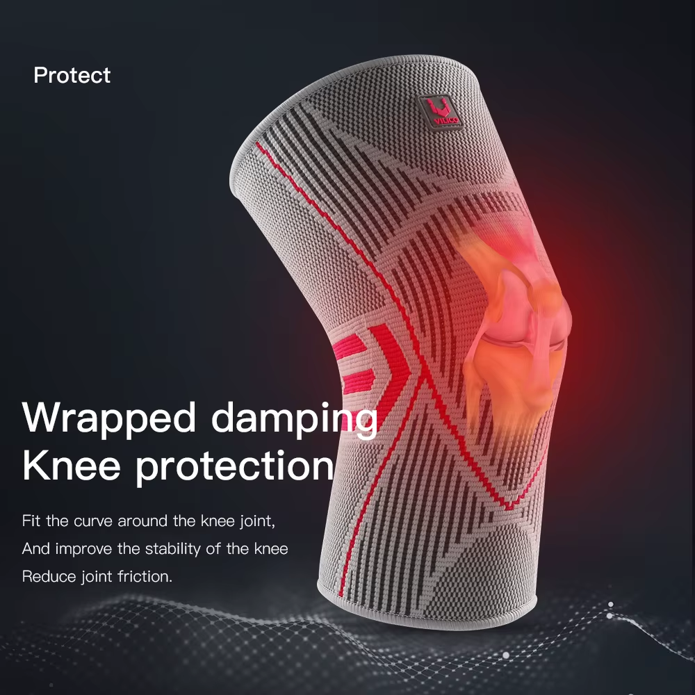 Vilico 1PCS Knee Support Nylon Sports Fitness Compression Sleeves Kneepads for Arthritis Joint Cycling Running