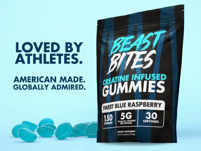 Creatine Infused Gummies Blue Raspberry Flavour(150 pieces)