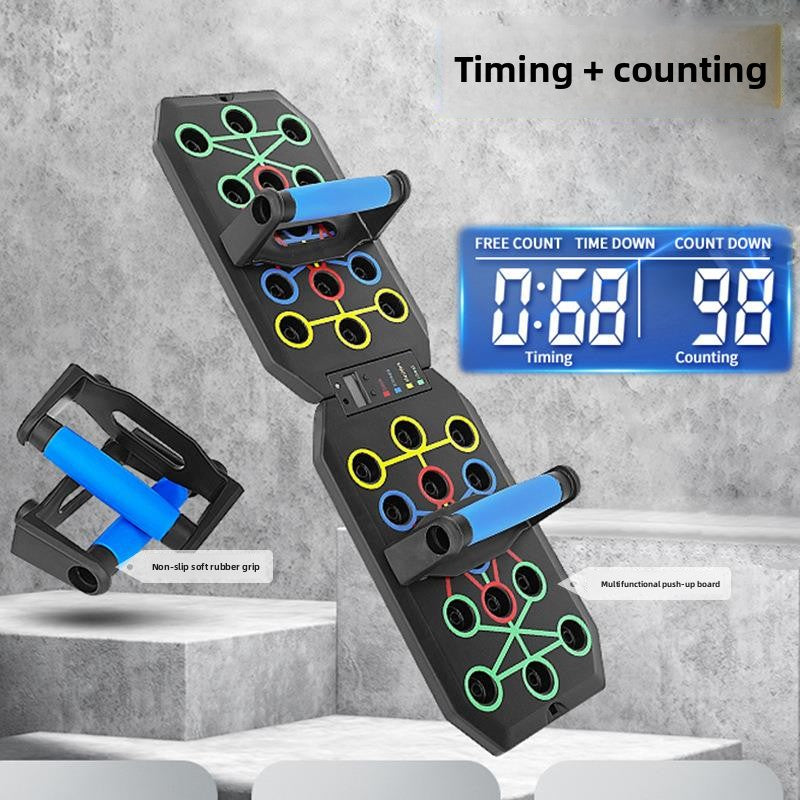 Multifunctional Foldable Push-Up Board with Timer and Counter