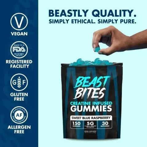 Beast Bites Creatine Gummies For Strength & Better Pumps