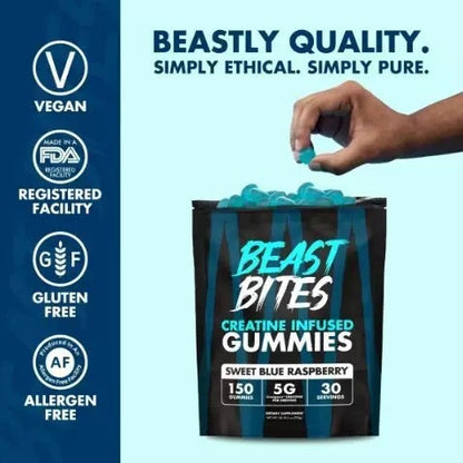 Beast Bites Creatine Gummies For Strength & Better Pumps