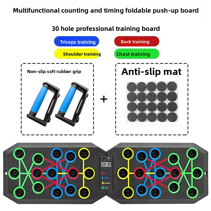 Multifunctional Foldable Push-Up Board with Timer and Counter