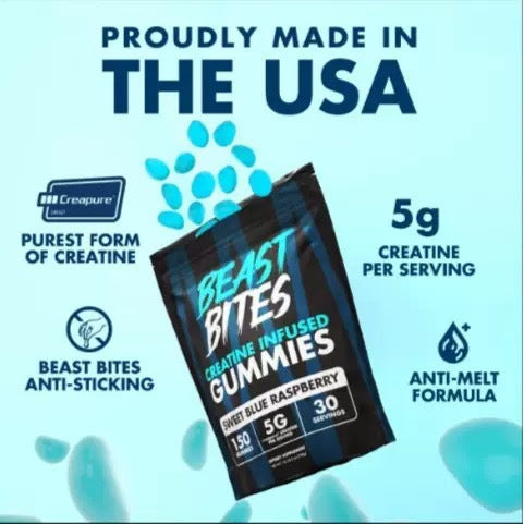Beast Bites Creatine Gummies For Strength & Better Pumps